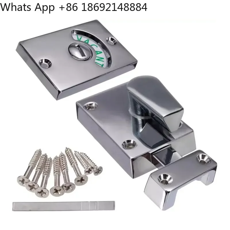 

Chrome Zinc Alloy Toilet Door Lock with Indicator for Bathroom Bedroom Doors Vacant Occupied Sign