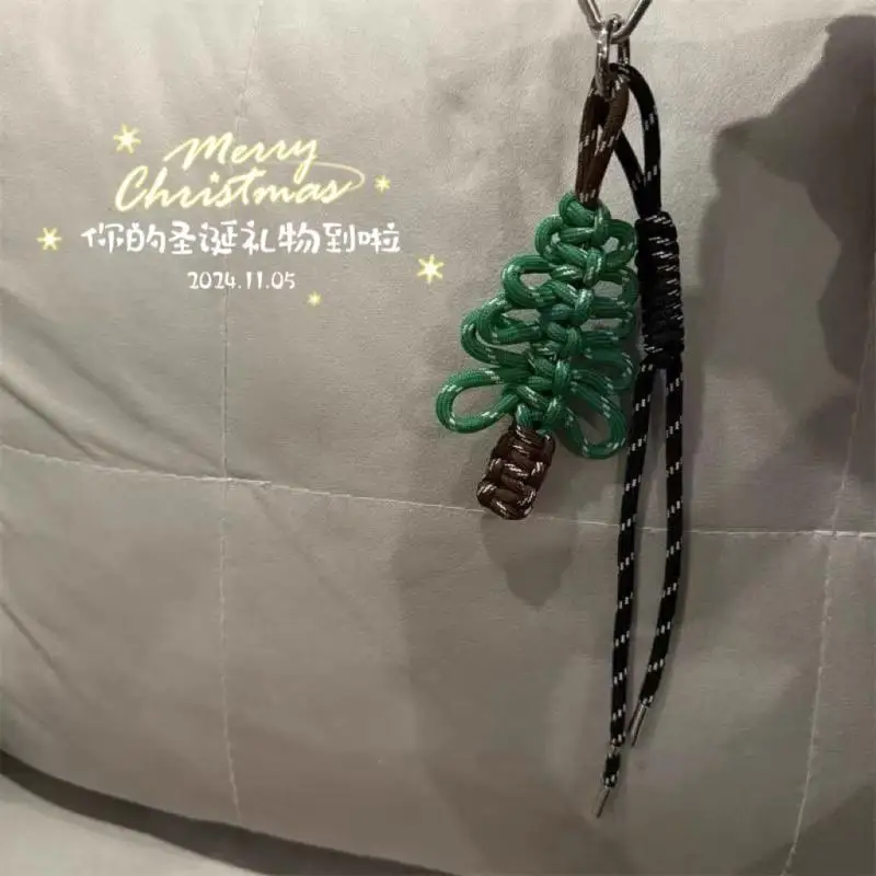 Christmas Tree Bag Fashion Trend Pendant Car Pendant Key Chain Woven Color Pendant Homemade Creativ Contrasting Color Pendant