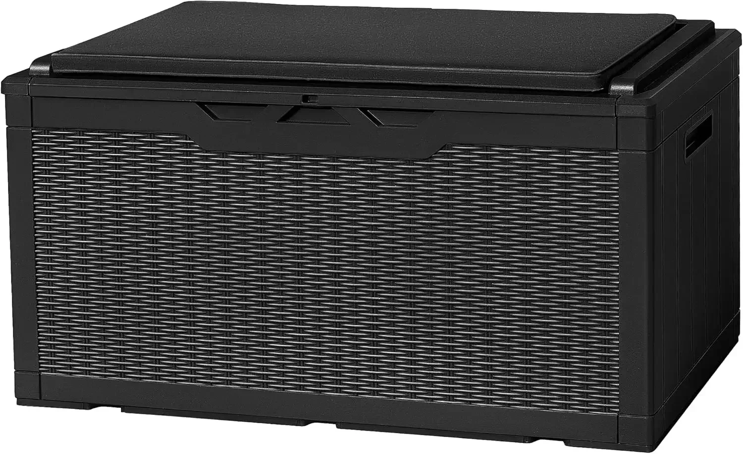 Deck Box with Cushion 100 Gallon Waterproof Resin Storage Box with Air Rod Indoor Outdoor Lockable Storage Bench