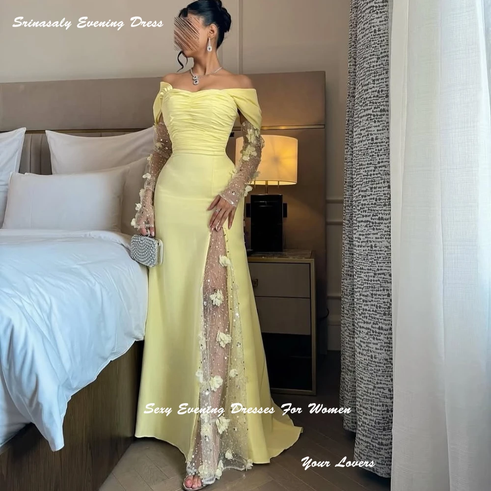 

Formal Evening Dresses with 3D Appliques Crystal For Sexy Women Mermaid Cocktail Prom Party Gowns Платье На Выпускной 2025