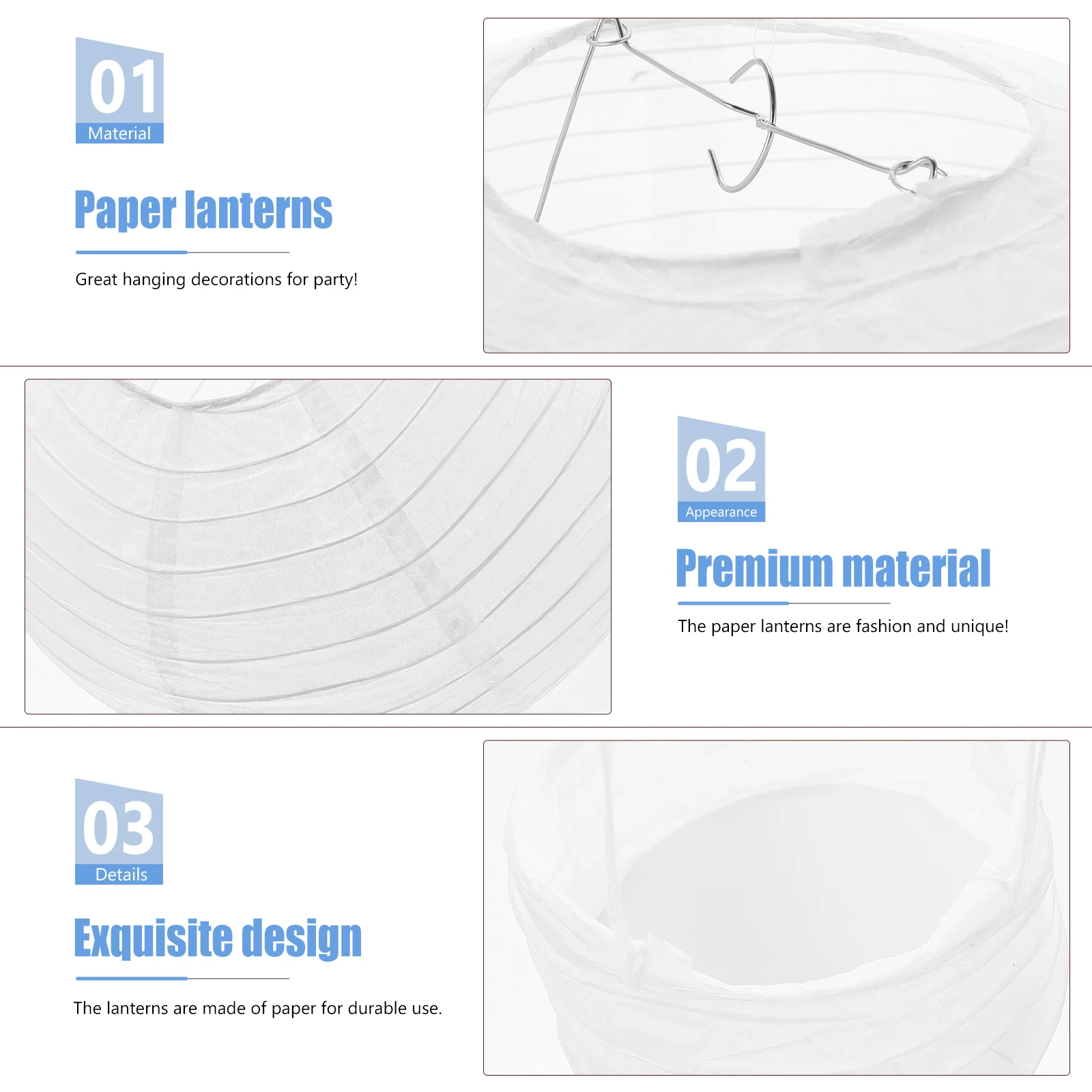 

6pcs Diy White Paper Hot Air Lanterns For Festival Party Wedding Mid Autumn Decorative Hanging Scene Ornament Portable Creative