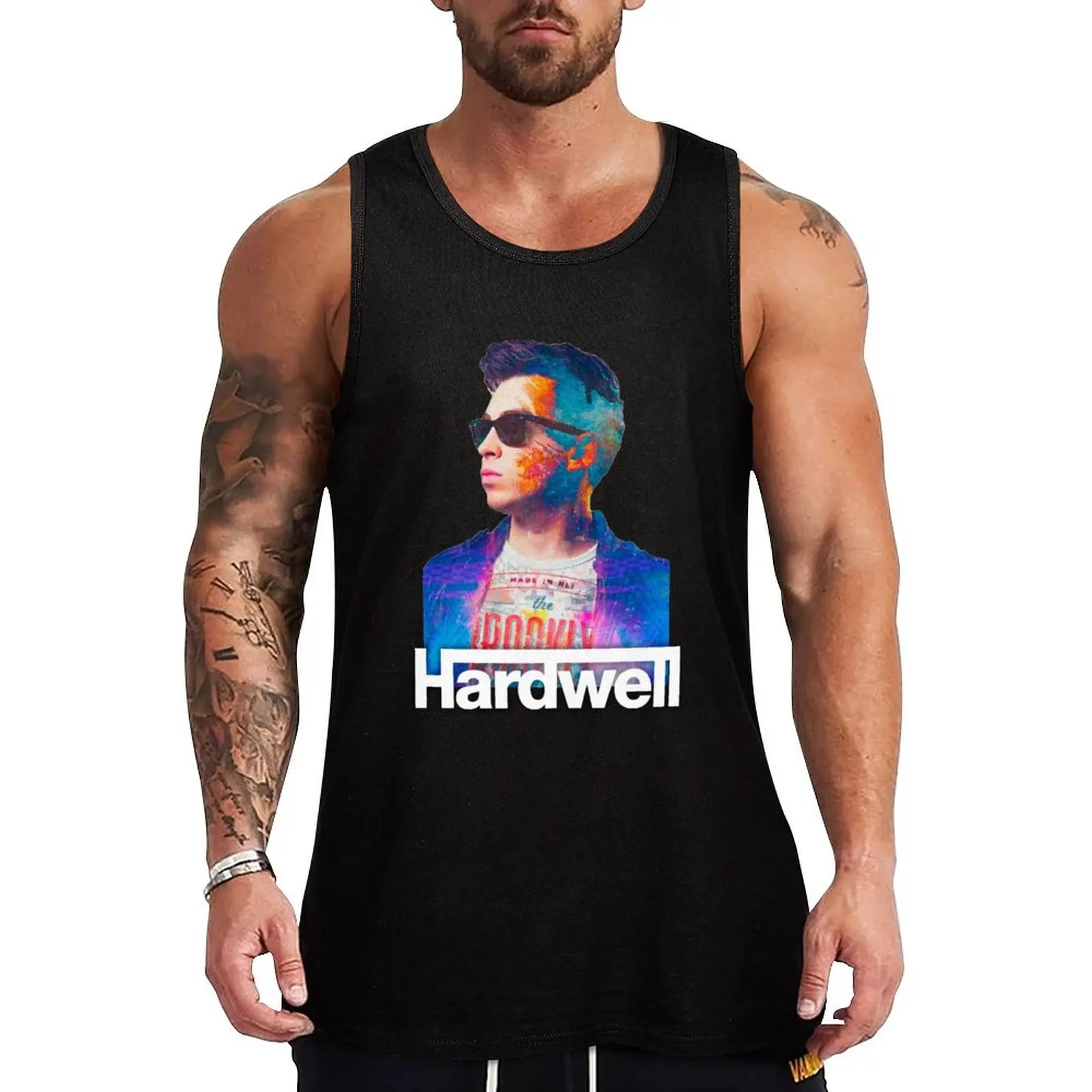 

Hardwell Dj Montage Logo Tank Top Sports shirt man basketball clothing man vest