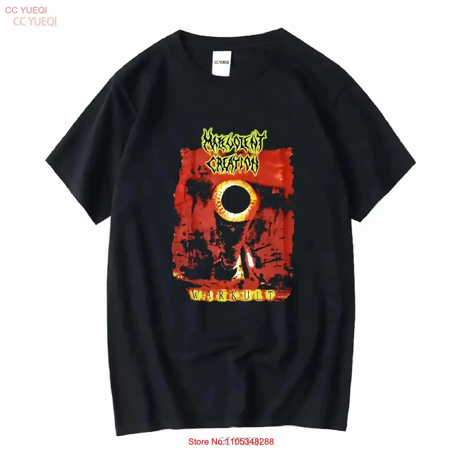 T-SHIRT MALEVOLENT CREATION Warkult Vintage Washed Atmungsaktiv Weich Leicht im Streetwear-Stil Vielseitig Grafikdesign Vintage Washed