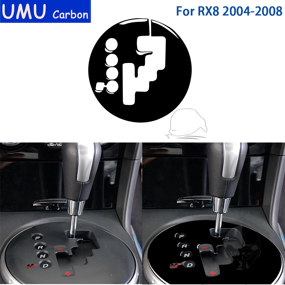 

For Mazda RX8 2004 2005 2006 2007 2008 Accessories Car Interior Black Plastic Automatic Gear Shifting Panel Trim Sticker