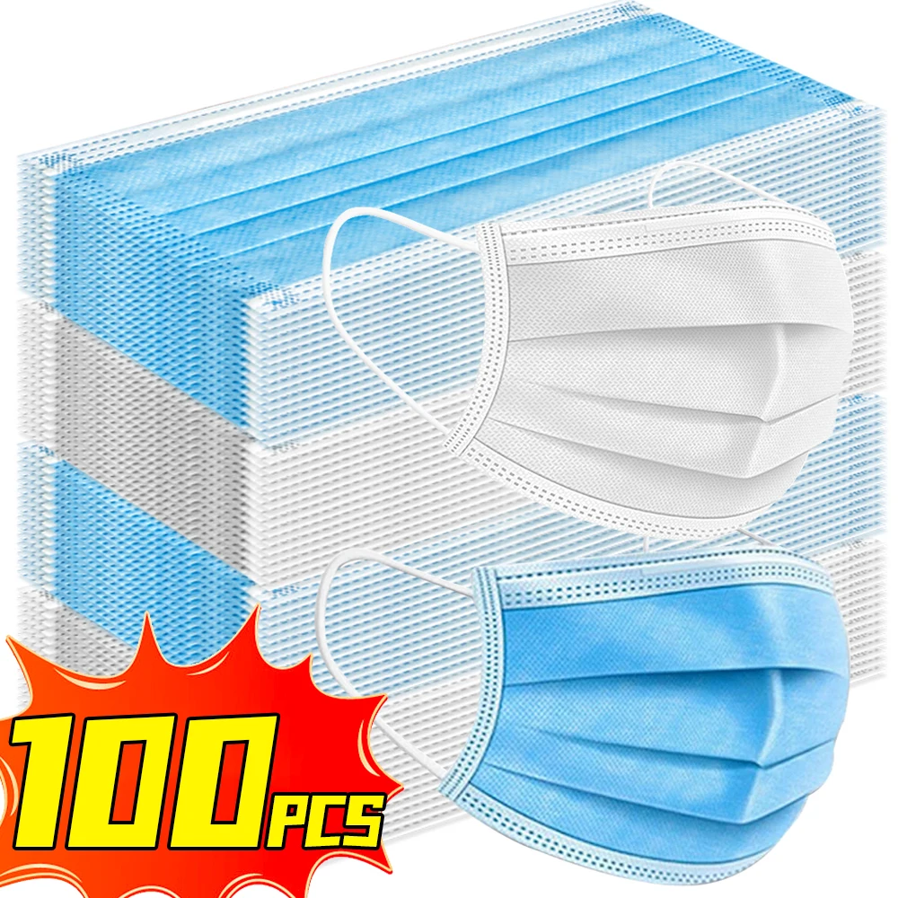 Mascarilla desechable de 3 capas para adultos y niños, suave y cómoda máscara Facial, transpirable, para uso diario y cuidado Personal, con