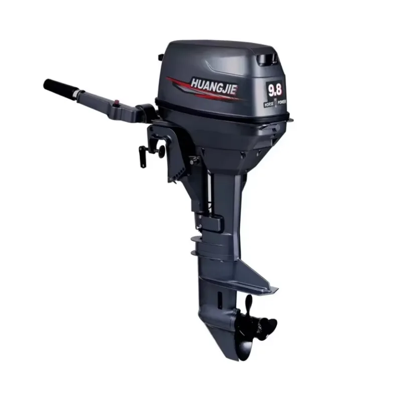 9.8hp 2-stroke Short Axis Outboard Boat Engine Suitable for 4-5m Ships Marine CDI Ignition System Water Cooling Manual Start