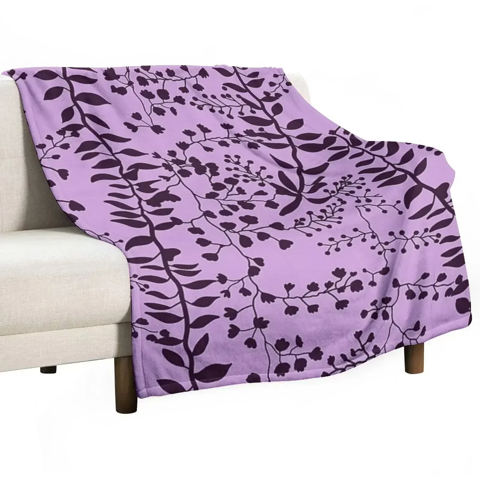 

Bella Swan Lavender Freesia Throw Blanket Warm Flannel Blanket for Couch Chair Bedroom