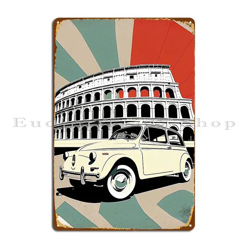 Roma La Dolce Vita Metal Sign Kitchen Wall Decor Rusty Custom Garage Tin Sign Poster