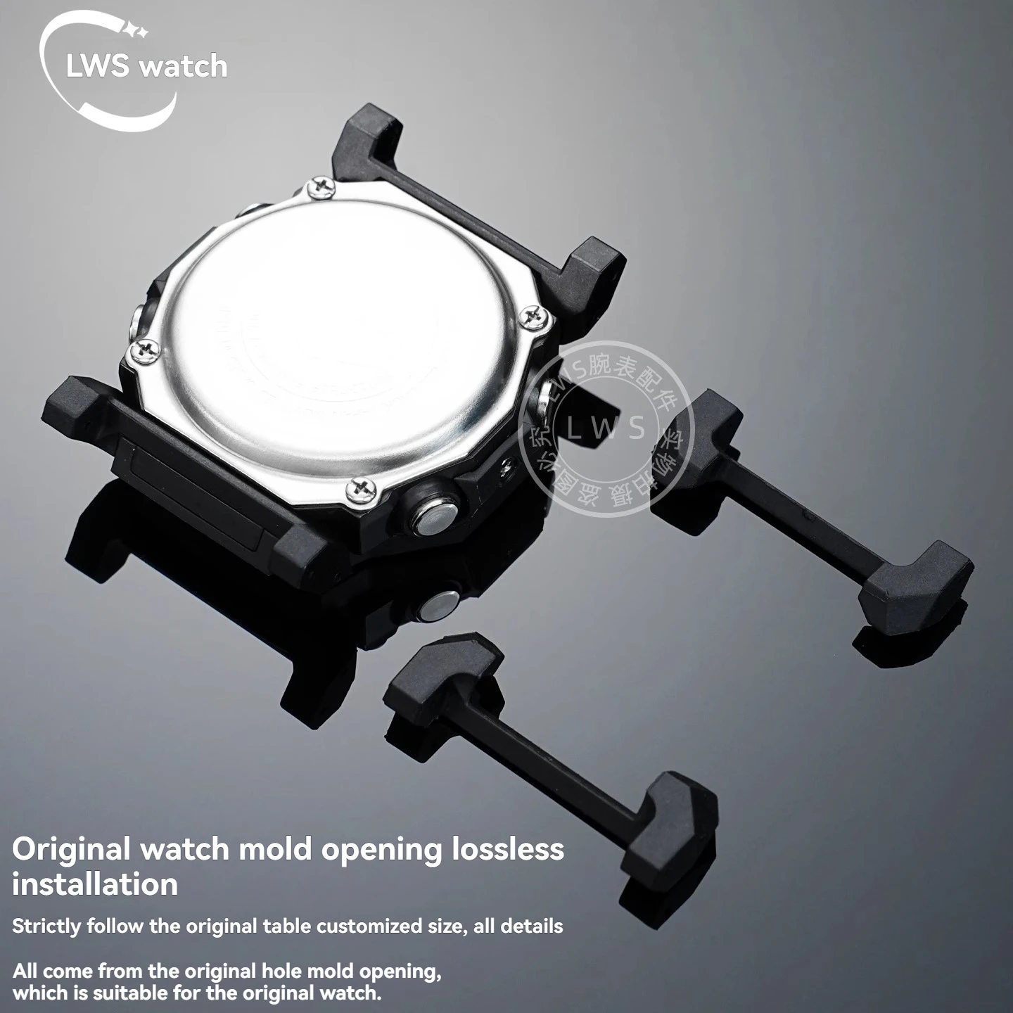 ل كاسيو G-SHOCK GA-2300 GA2300 GA 2300 ساعة تعديل الجلود المطاط النايلون حزام موصل محول معدني 24 مللي متر محول