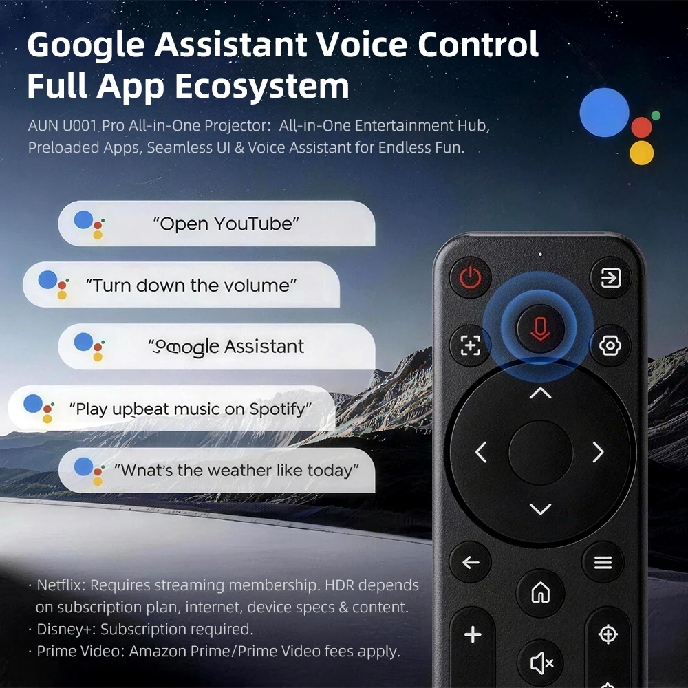 โปรเจคเตอร์ AUN U001 Pro Andro - Home Cinema Complet บทวิจารณ์และราคา