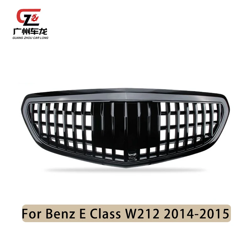 

For Benz E Class W212 E180L E200L E320L E260L 2009-2015 Maybach Style Front Auto Radiator Grills Silver GT Grill Exterior Part