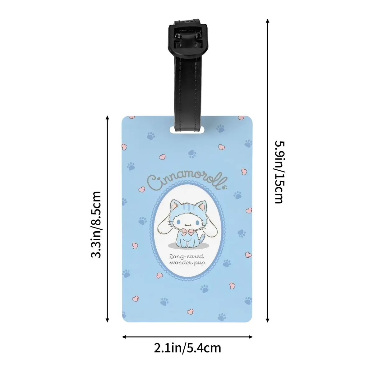 Sanrio Cinnamoroll Schattige Cartoon Bagagelabels Reisaccessoires Labelhouder Bagagelabel Naam Id Adres Reislabel Geschenken