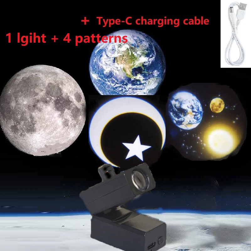 

Проекционная лампа земля Луна Звездный проектор планеты фон атмосфера светодиодный ночник для детской спальни настенный Декор