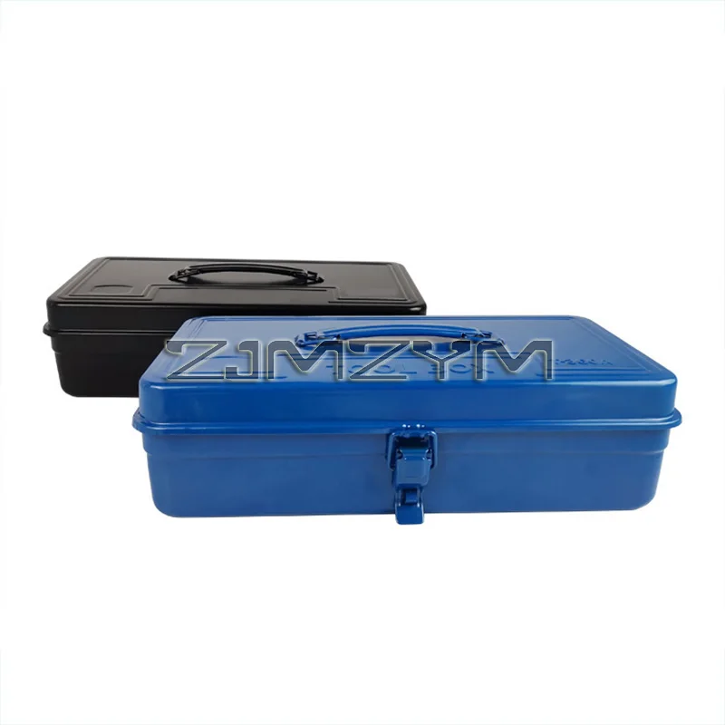 Metal Toolbox Multi-functional Household Portable Electrician Hardware Storage Box Iron Tools Container