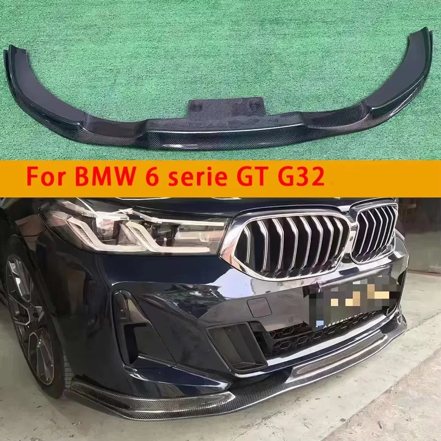 For BMW 6 series 6 GT G32 630 Carbon Fiber Front lip Car Front Bumper Diverter Spoiler Diffuser Front lip chin Car Accessories