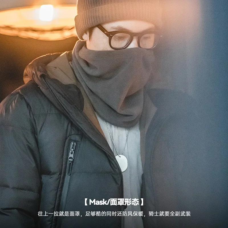 Maden الرجال في الهواء الطلق رمادي التدفئة وشاح ل يندبروف الشتاء الدافئة وشاح للرقبة الدراجات نصف غطاء الوجه دراجة خارجية قبعة الأوشحة