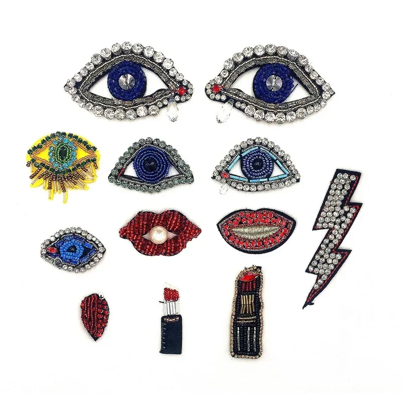 Blueeyes,redlips,red Lipstick,lightning,decorative Rhinestonemodels Are Hot in Stock,simple and Atmospheric Handmade Accessories