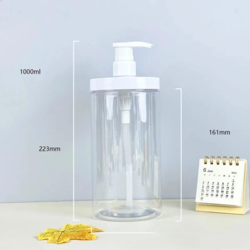 1pc 500ml/1000ml Pompa Bottiglia Dispenser Bottiglie Riutilizzabili di Plastica Bocca Larga Stile Riutilizzabile Vuoto per Viaggio Doccia Sapone