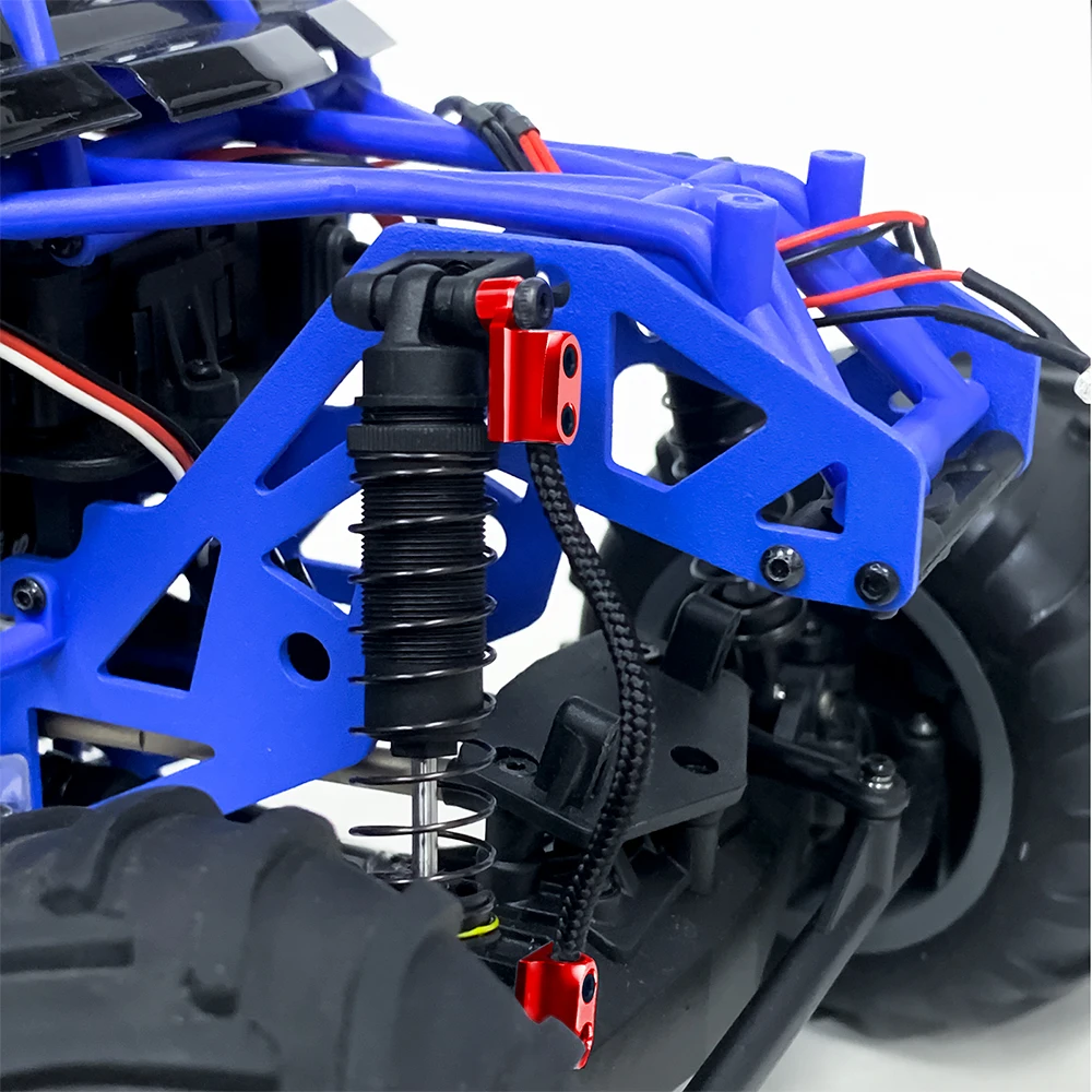 Yeahrun tiras de limite de viagem para suspensão dianteira e traseira, para 1/18 mini lmt 4wd escovado monster truck rtr, peças de atualização