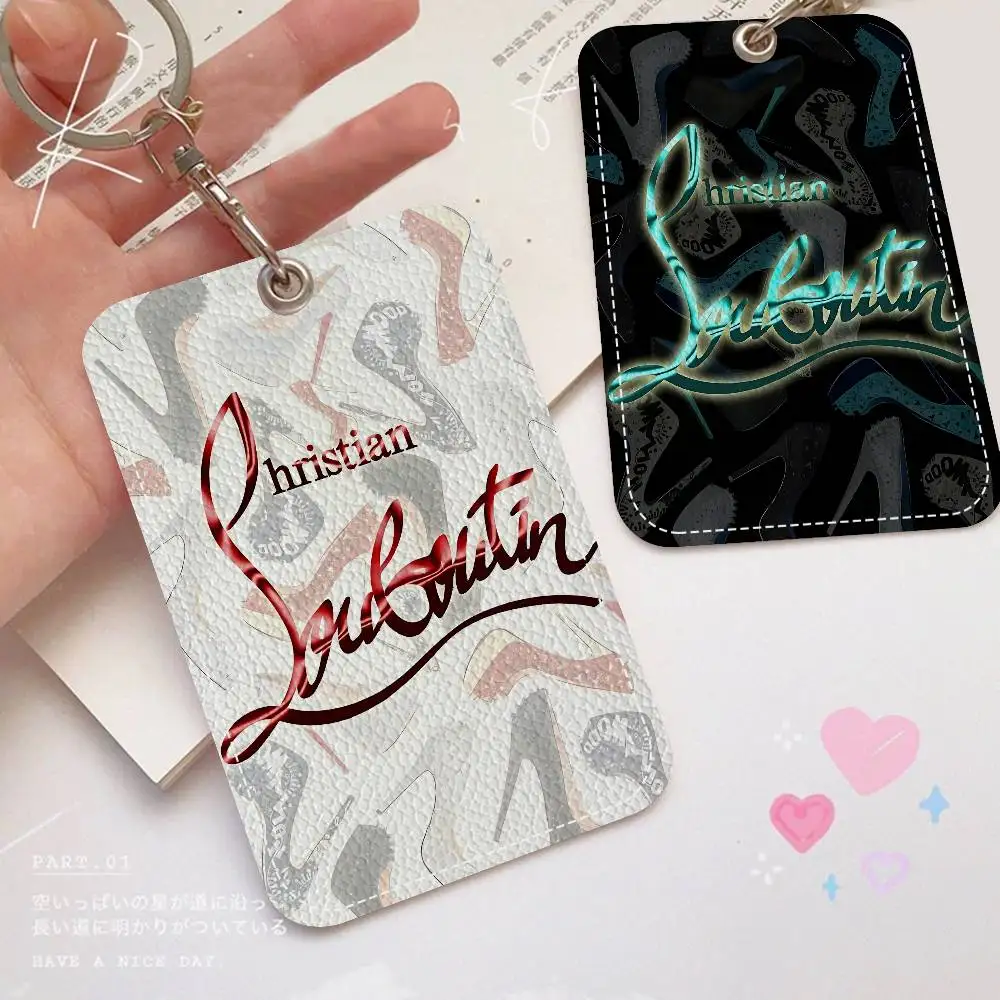 

Элитный брелок-картхолдер с логотипом C-ChristianES L-LouboutinES для банковских, проездных, ID и кредитных карт