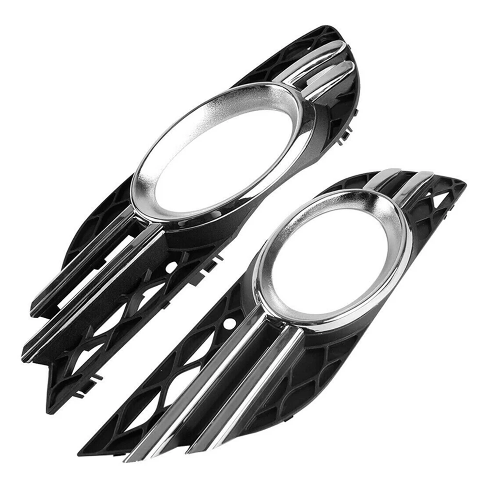 

4 Pcs Car Front Fog Lights Cover Trims Black Chrome 2118850922 2118850922 for Mercedes-Benz E320 E350 E550 E63 AMG 2007-2009
