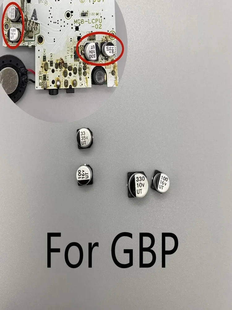 Replacement Capacitor Repair Parts For Gameboy Pocket GBP Console Maintenance Capacitors