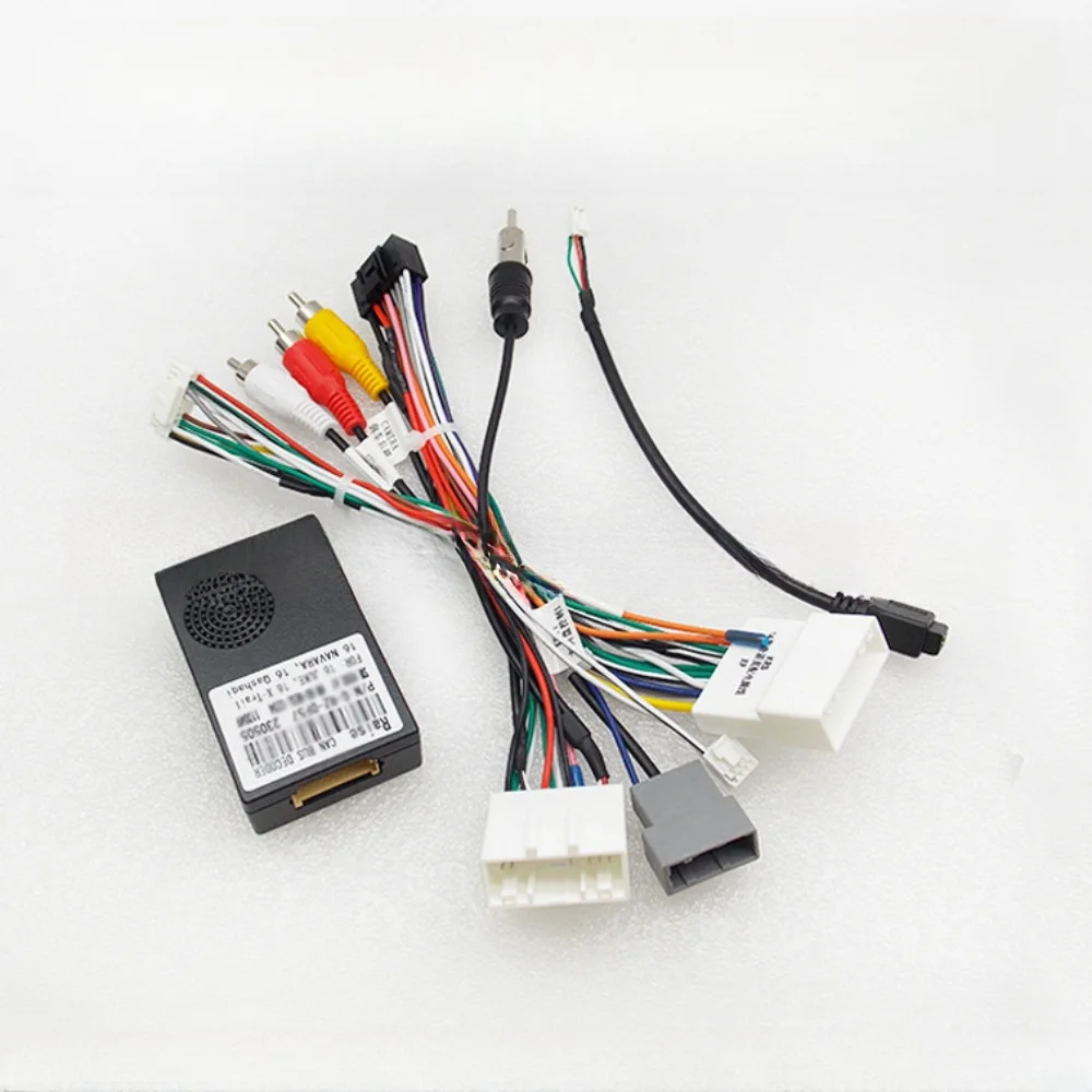 For Nissan X-Trail Qashqai 2014-2016 (High Version) Support 360 Original Camera Car 16 Pin Wiring Harness Adapter Canbus Box
