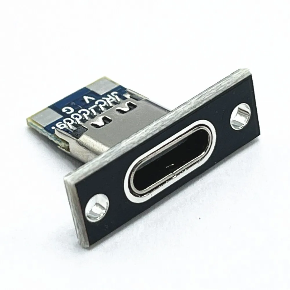 1-10pcs JRC-C009 USB 3.1 Type C Socket With Screw fixing plate Type-C USB Jack 3.1 Type-C 2Pin Female Connector Jack