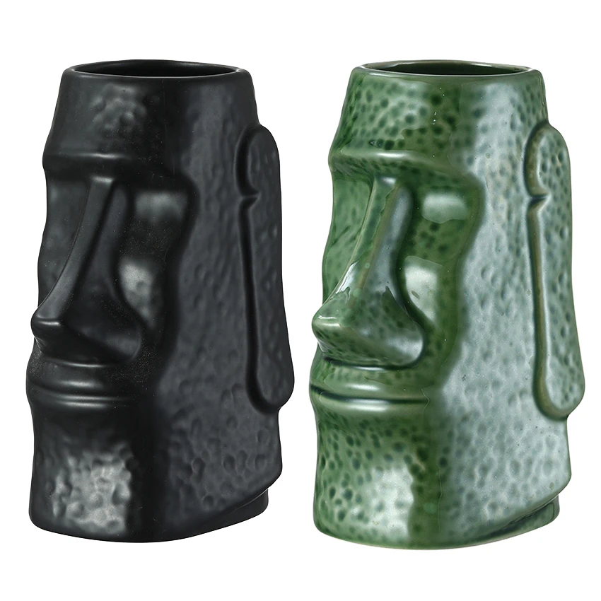 Mug Tiki de 650ml, 1 pièce, pour cocktail, bière, vin, île de Pâques, Hawaï