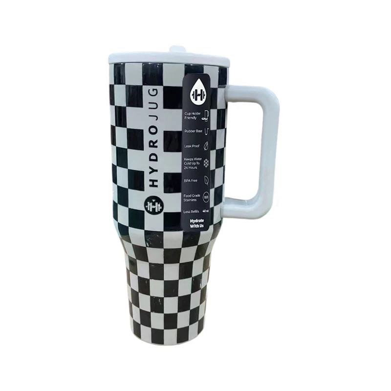 Traveler Cup Thermal HydroJug Stainless Steel Vacuum Insulated Non Slip Car Mug Double Wall Straw Lid Portable Coffee Cup