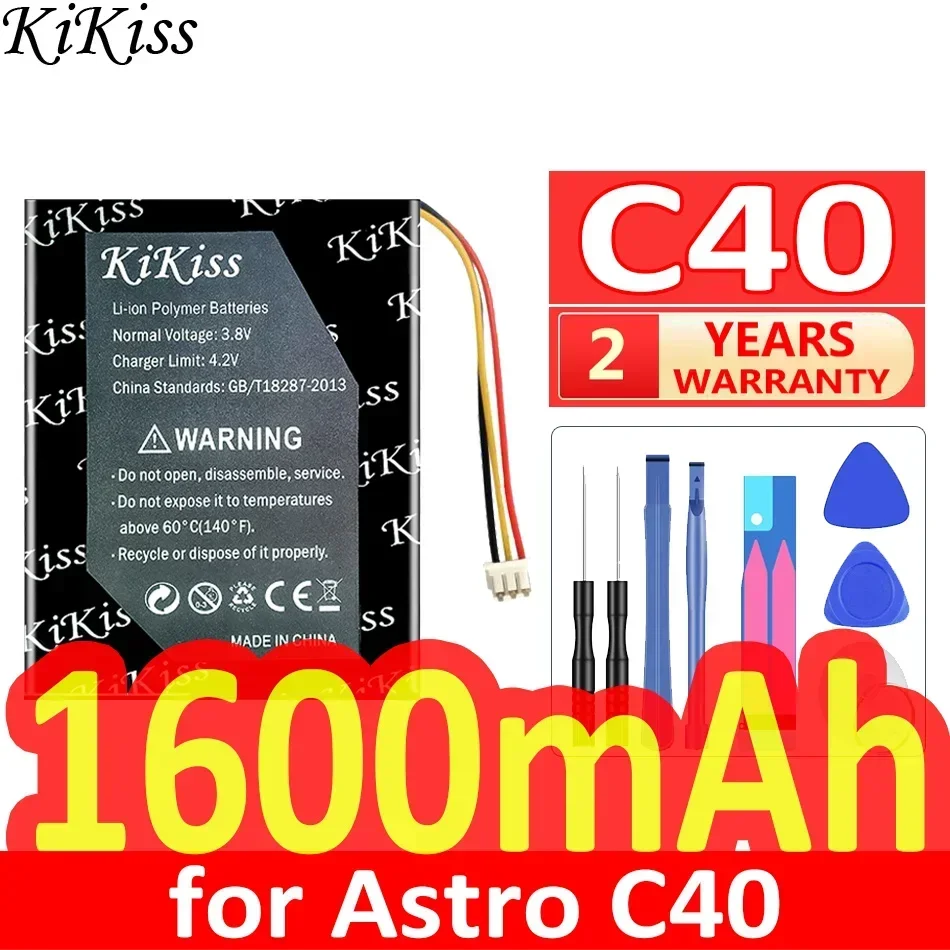 Kikiss 배터리, Astro C40 TR 게임용 핸드 생크 컨트롤러용, 1600mAh