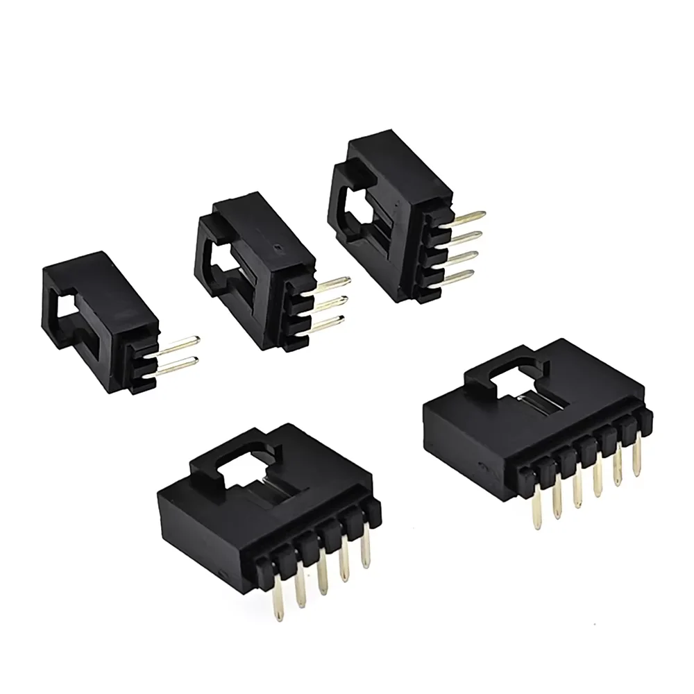 10PCS Dupont Connector MX2.54 Enkele Rij Met Gesp 2.54MM Rechte Pin Header Gebogen Pin Header 2P 3P 4P 5P 6Pin