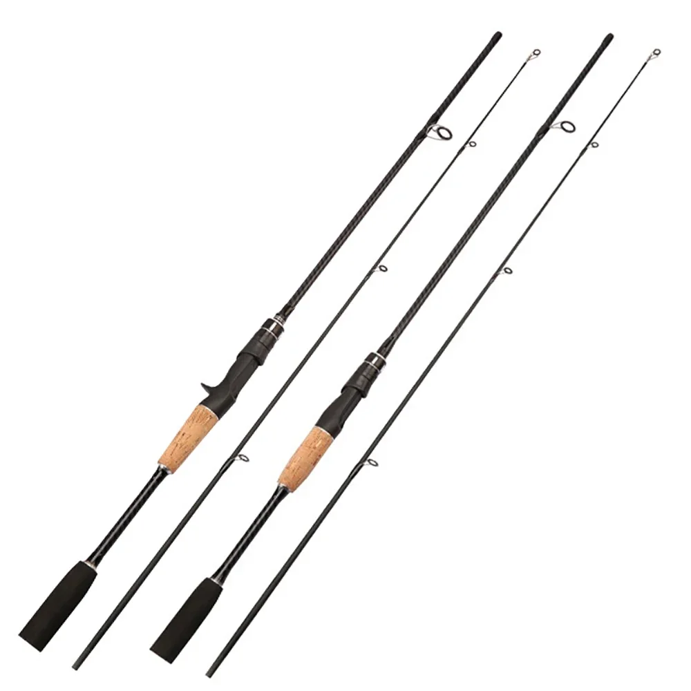 Carbon Fishing Rod 1.8M 1.65M ML Fast Spinning Casting 2 Sections Lure Trout Bass Rod 8-25g