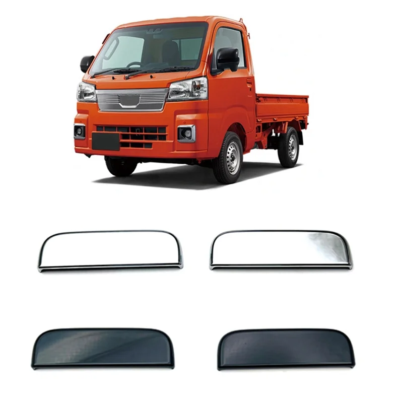 2Pcs Chrome Silver Exterior Side Door Handle Frame Cover Trim for Daihatsu Hijet Truck 2021 2022