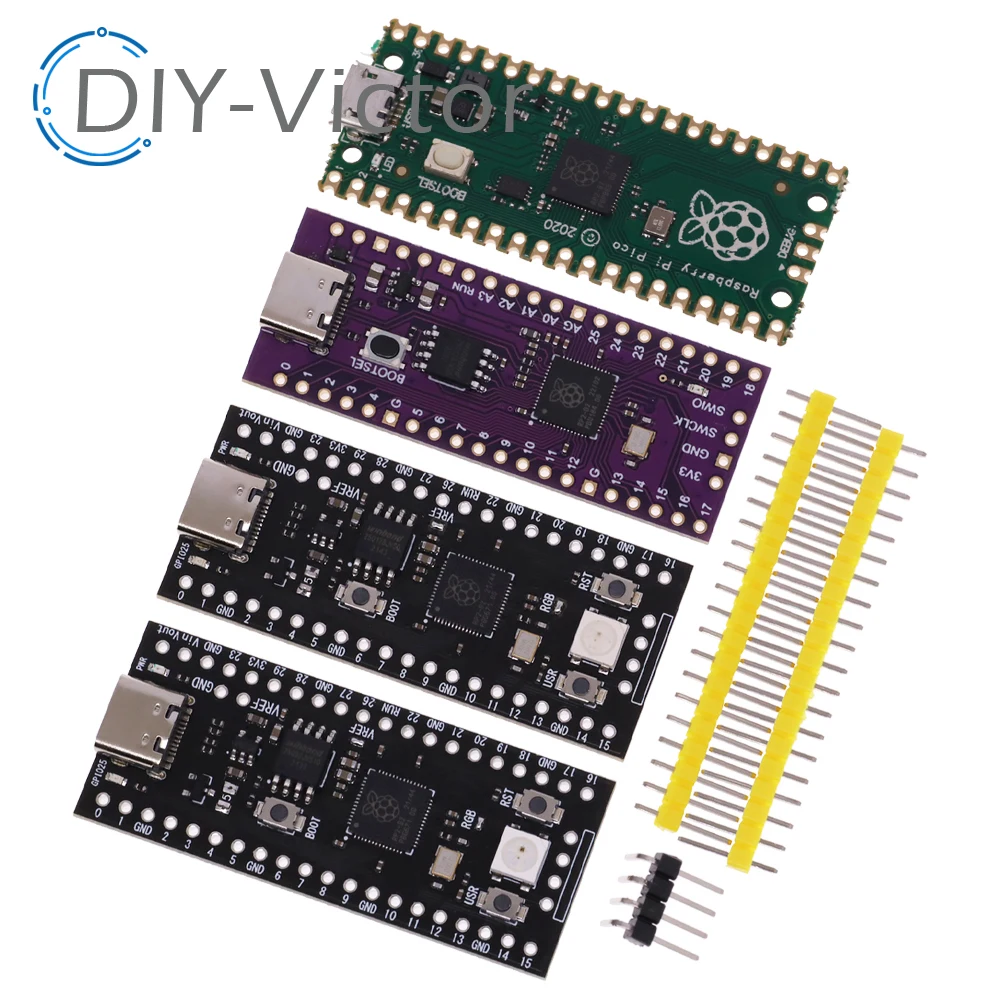 Official Raspberry Pi Pico Board RP2040 Dual-Core 264KB ARM Low-Power Microcomputers High-Performance Cortex-M0+ Processor