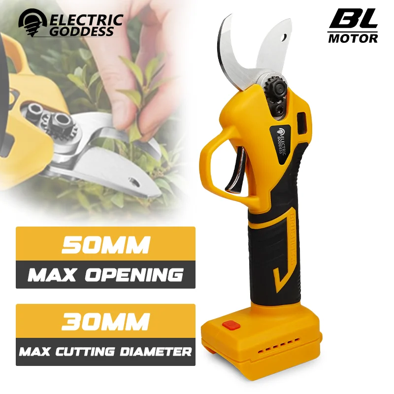

Brushless Electric Scissors 50mm Max Opening Cordless Pruning Shear Tree Garden Cutter Trimmer Power Tool For Dewalt 20V Battery