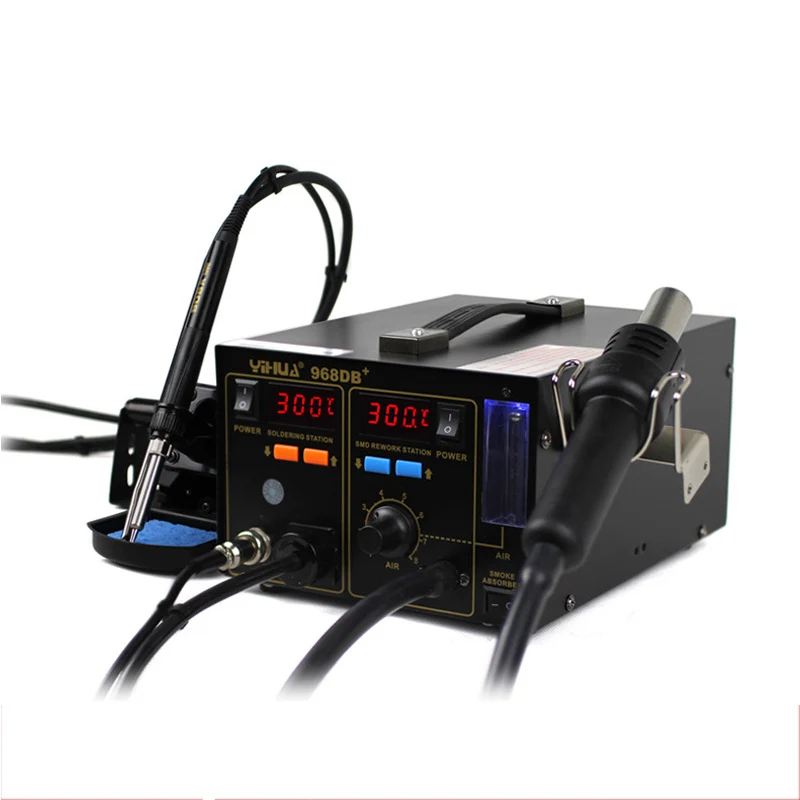 

3 in 1 SMD Rework Station YIHUA 968DB+ Soldering Station With Smoke Absorber