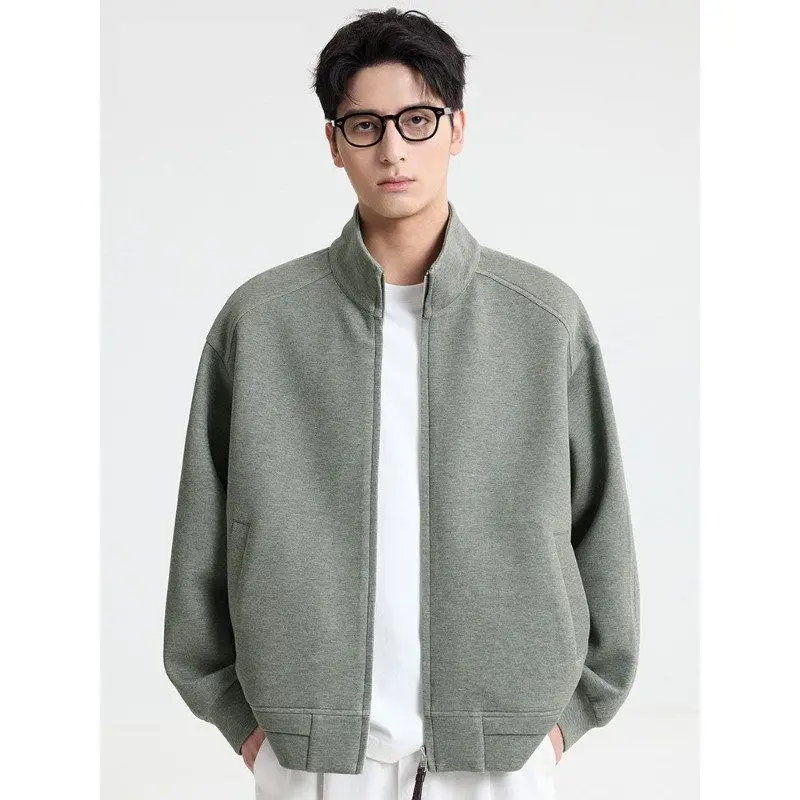 

Casual Men's Stand Collar Jaet ort Air Layer Spring New Sle Breathable Comfortable Spor Faion Outerwear Coat
