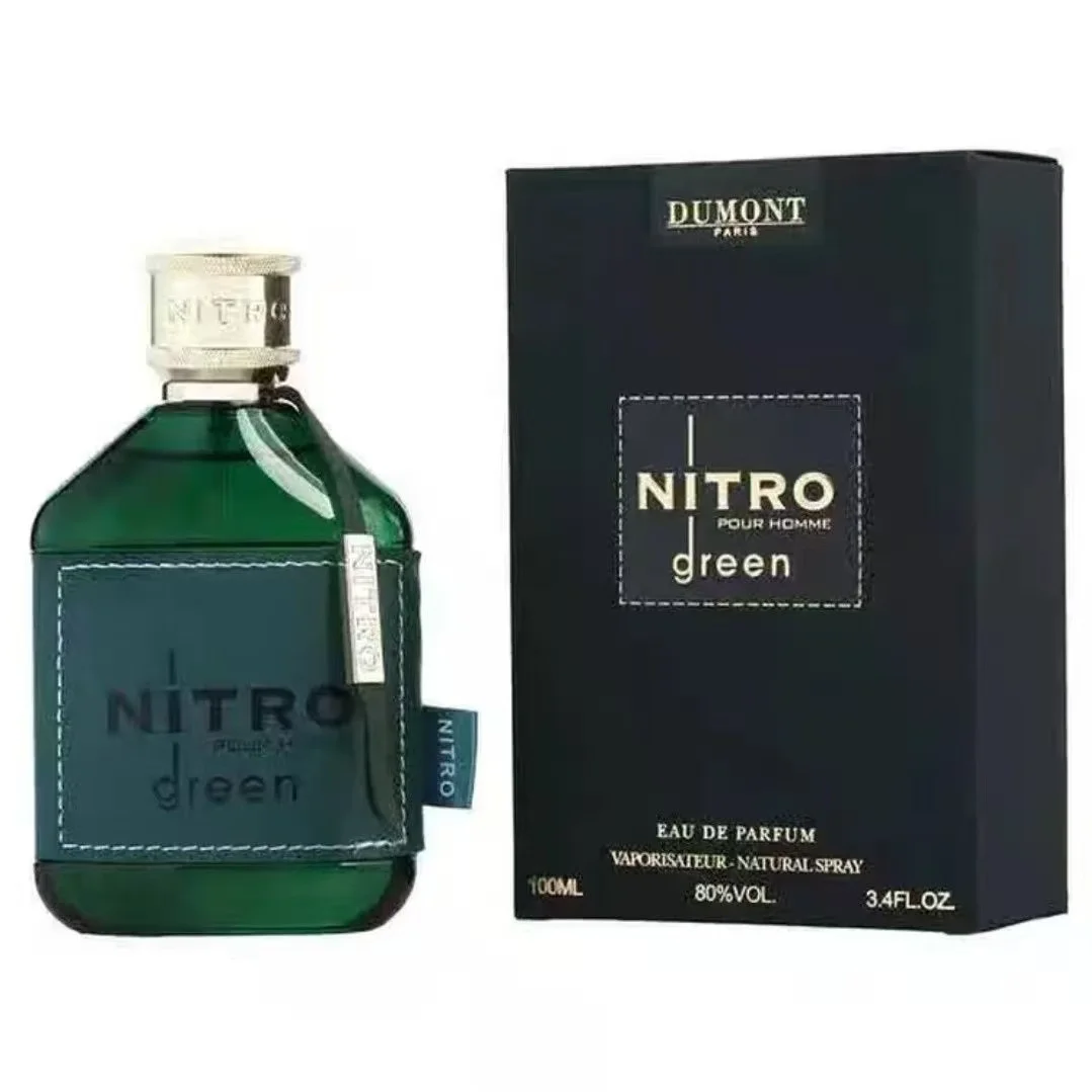 

Dumont Paris Nitro Green Men's Eau De Parfum, Earthy Green Citrus Scent, 100ml Spray