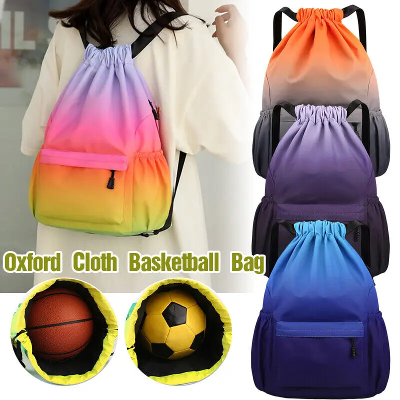 Mode Gradient Gym Reise Camping Kordel zug Tasche Basketball Sport Rucksack Student Outdoor Rucksack Sporttasche Training