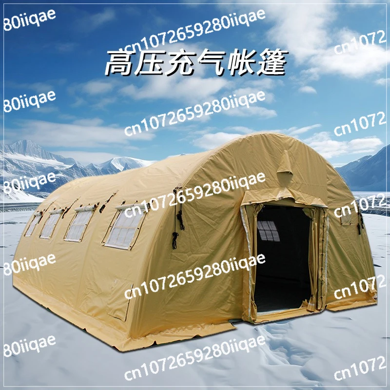 خيمة قابلة للنفخ عالية الضغط في الهواء الطلق طبقة مزدوجة سميكة مقاومة للعواصف الممطرة خيمة تخفيف الكوارث في حالات الطوارئ مقاومة للبرودة #1
