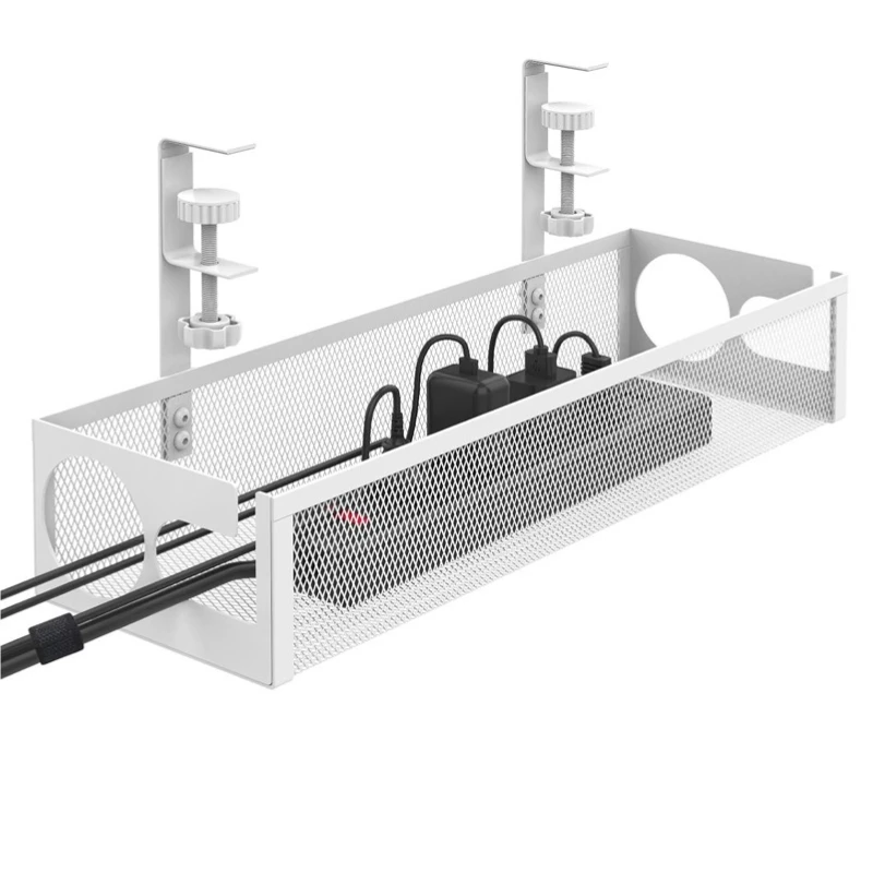 

Under Desk Kitchen Cabinet and Storage Organizer Drill Steel Wire Cable Management Tray Bow No Rack Shelf Change Dish Drying