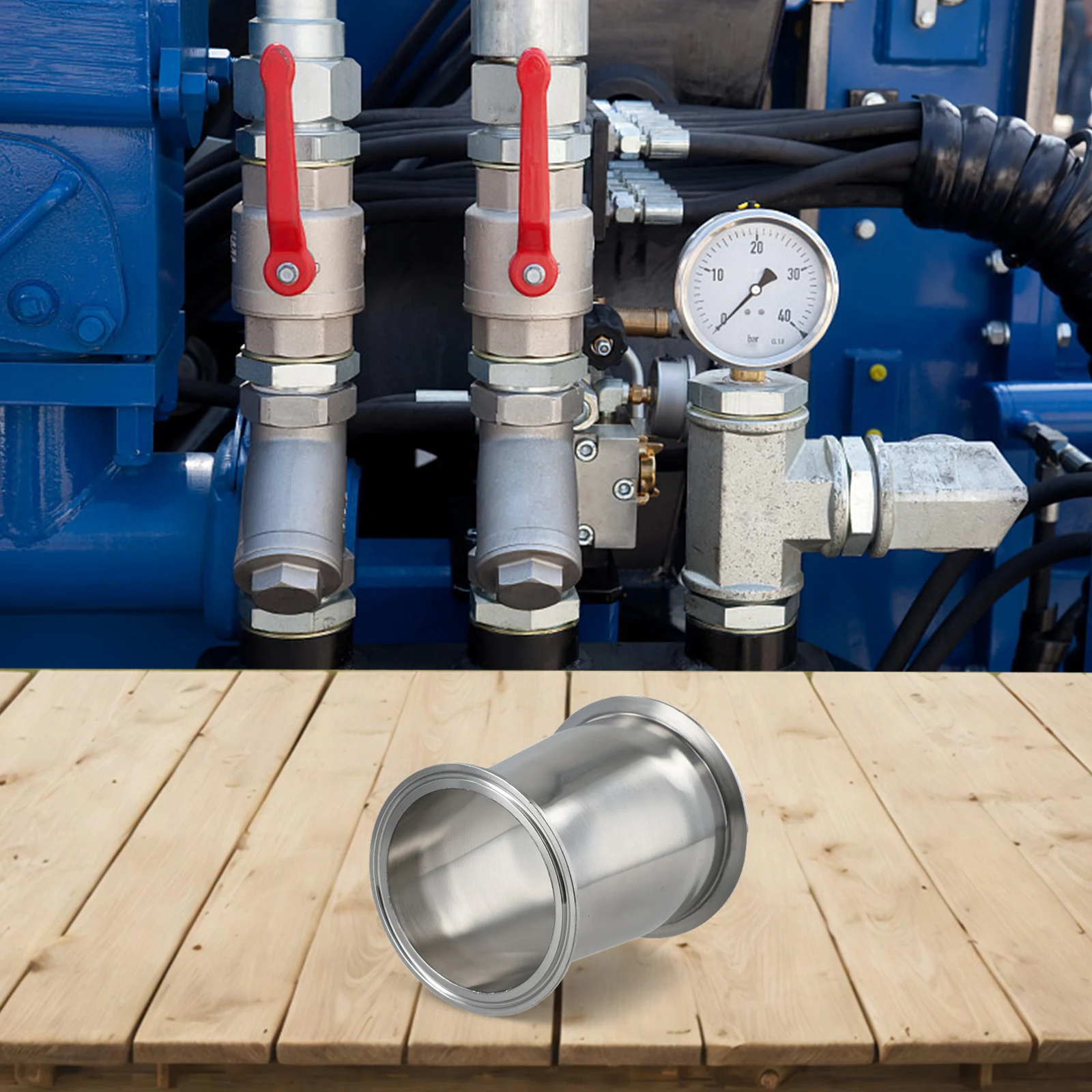 

Концентрический редуктор Tri-Clamp для промышленной установки, санитарный фитинг для труб, устойчивый к высокому давлению