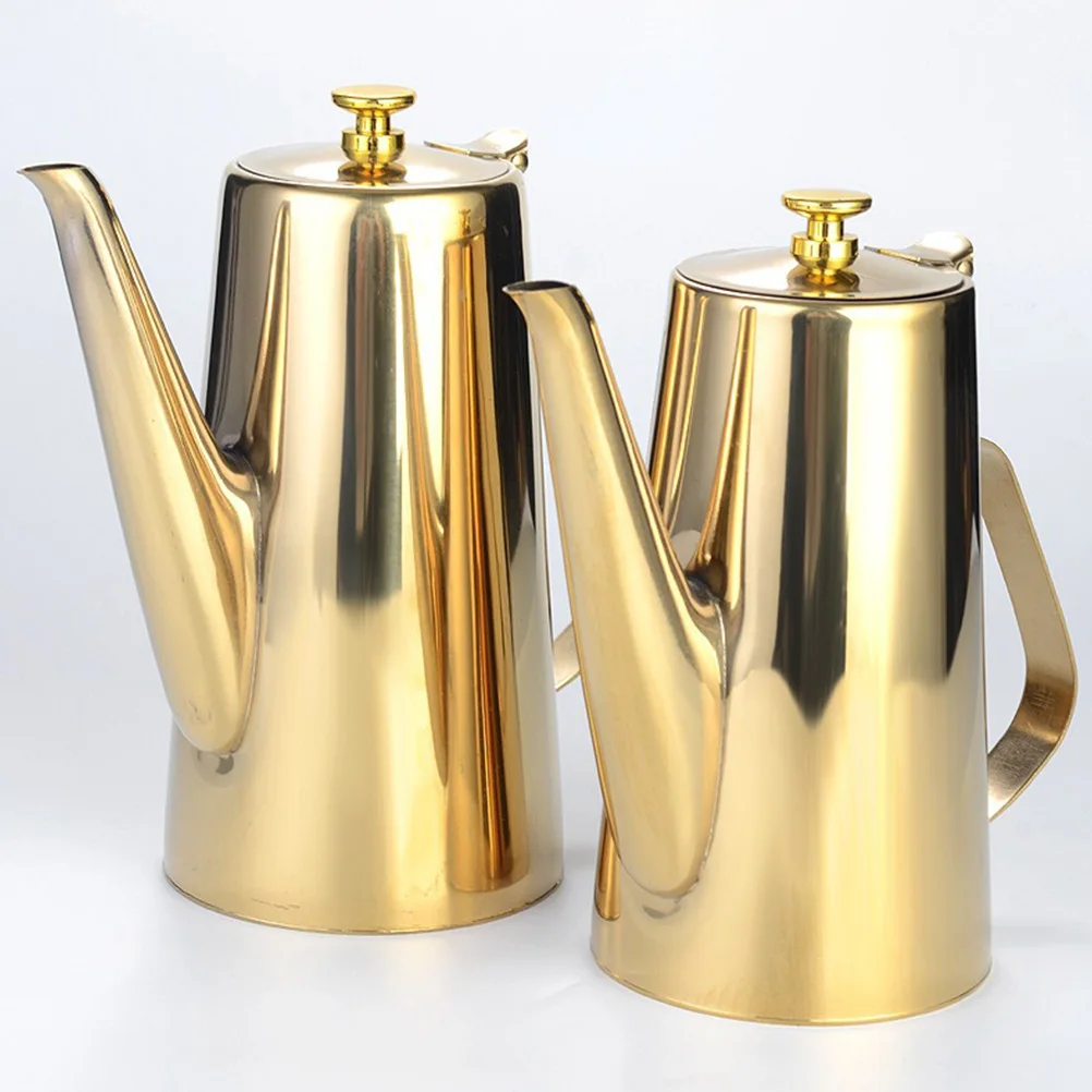 

Stainless Steel 2.5L Cold Water Pitcher Household Oil Pot Kitchen Tea Pot With Strainer Anti-Scald Handle Wear-Resistant Heat