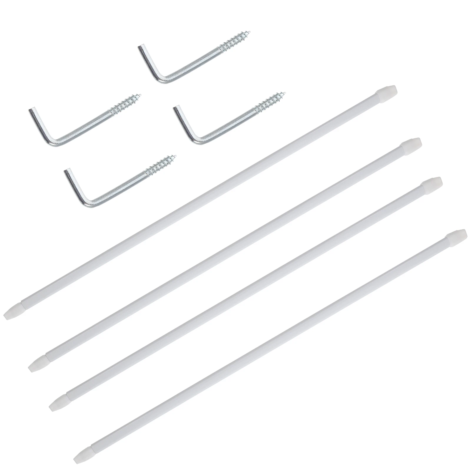 

2pcs Curtain Rod Shower Closet Hanger Telescopic Door Clothes Drying Iron Adjustable Strong Load Bath Space Saving