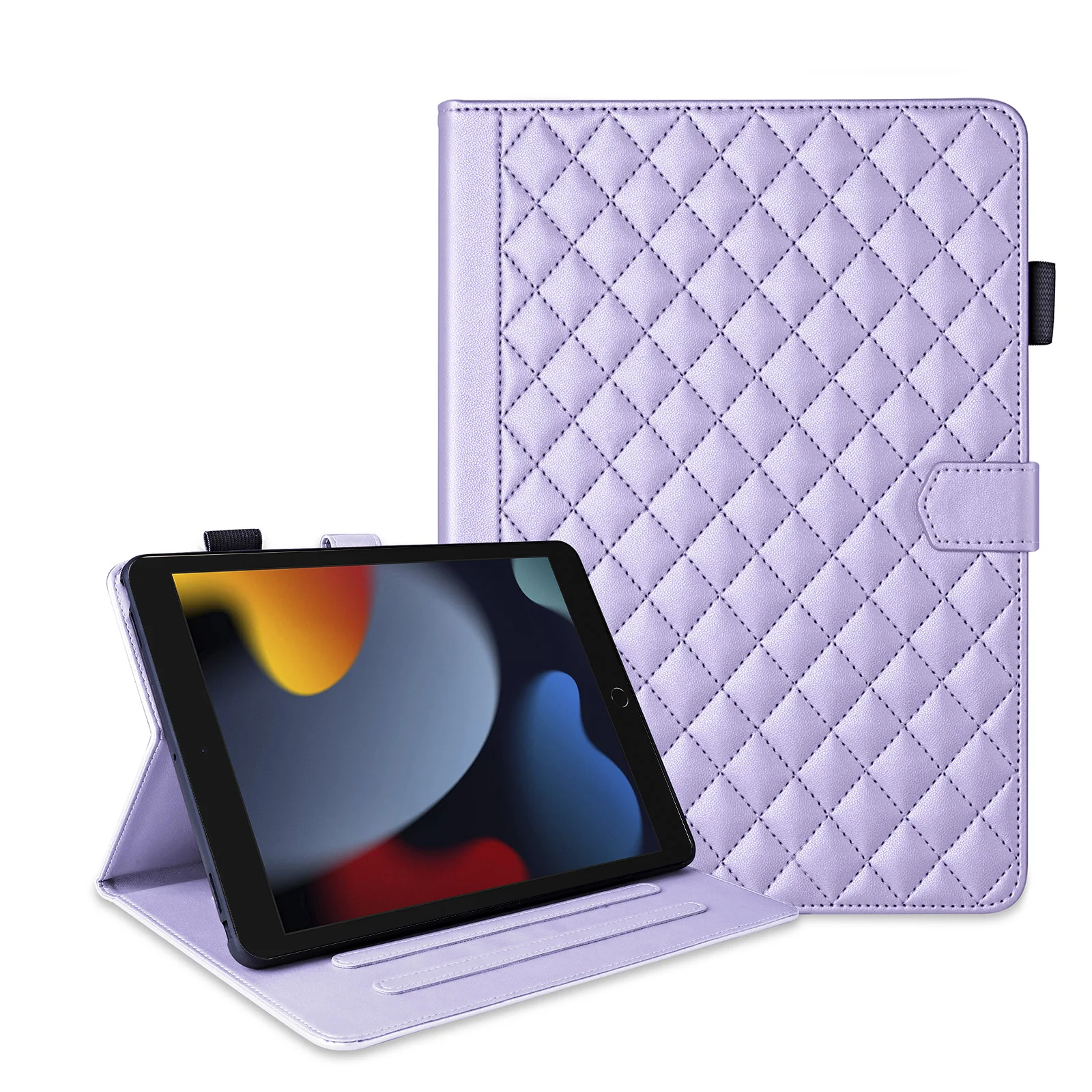 For Apple iPad 10.2  Tablet Case 10.2 inch Silicone Soft Shell Diamond Small Fragrance Style Leat