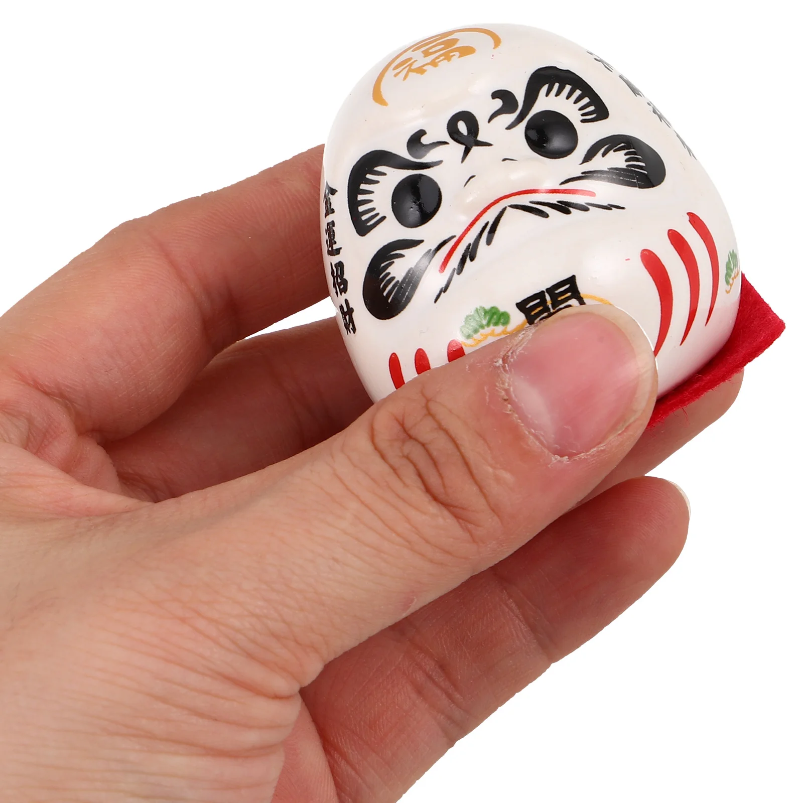 

Japanese Ceramic Mini Statue -Shaped Good Luck Charm for Home Office Car Zen Decor Prosperity Symbol