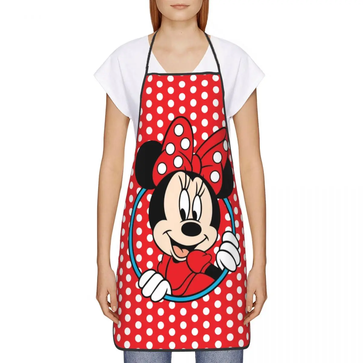 Custom Unisex Mickey Mouse Kitchen Chef Cooking Baking Apron Women Men Tablier Cuisine for Painting