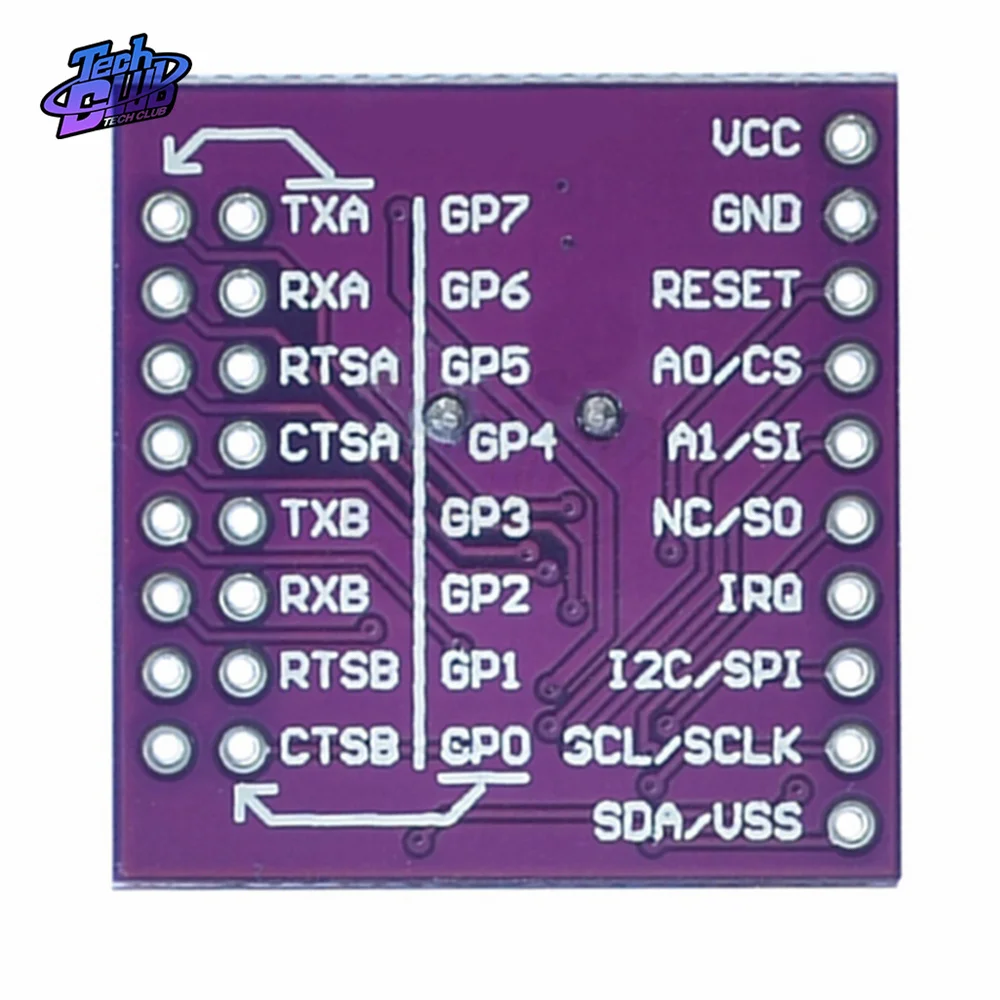 752 interfaccia Bus SC16IS752 IIC I2C/SPI a alimentatore modulo scheda di conversione UART a doppio canale
