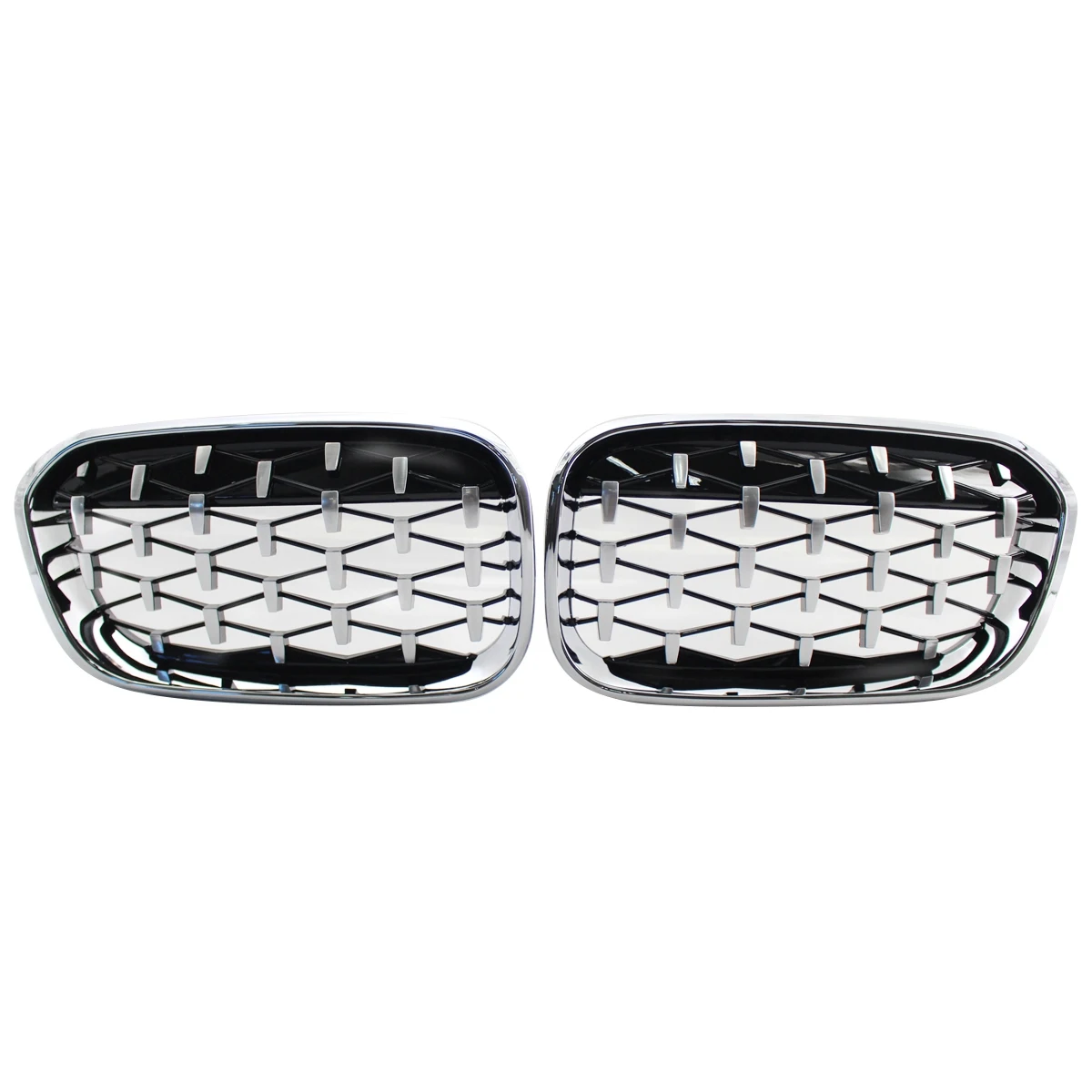 

Front Kidney Grill, Front Hood Diamond Grille Meteor Grill For-BMW 1 Series F20 F21 LCI 2015-2017